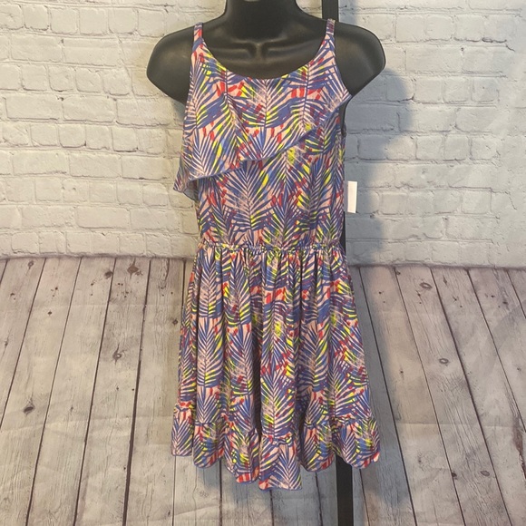 NWT BCBG GIRLS PALM LEAF SUNDRESS ROSE PETAL - Picture 1 of 10